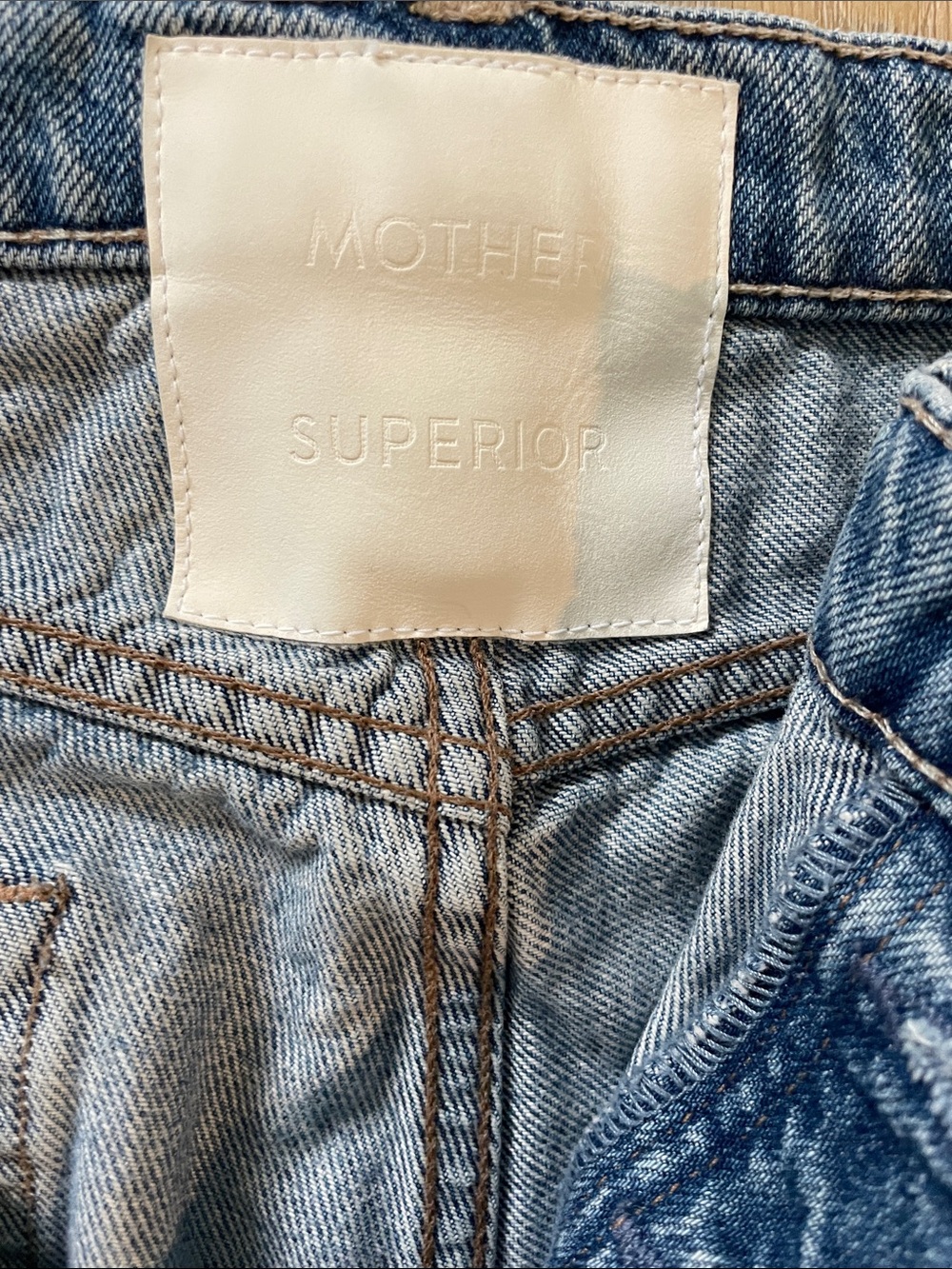 MOTHER Denim Wide-Leg Jeans with Frayed Hem - Blue - Picture 2 of 6